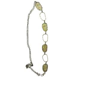 Chicos Iridescent Metal Boho Hippie Peasant Chain Belt Gold Size S/M NWOT